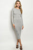 Body Slimming Midi Dress Gray